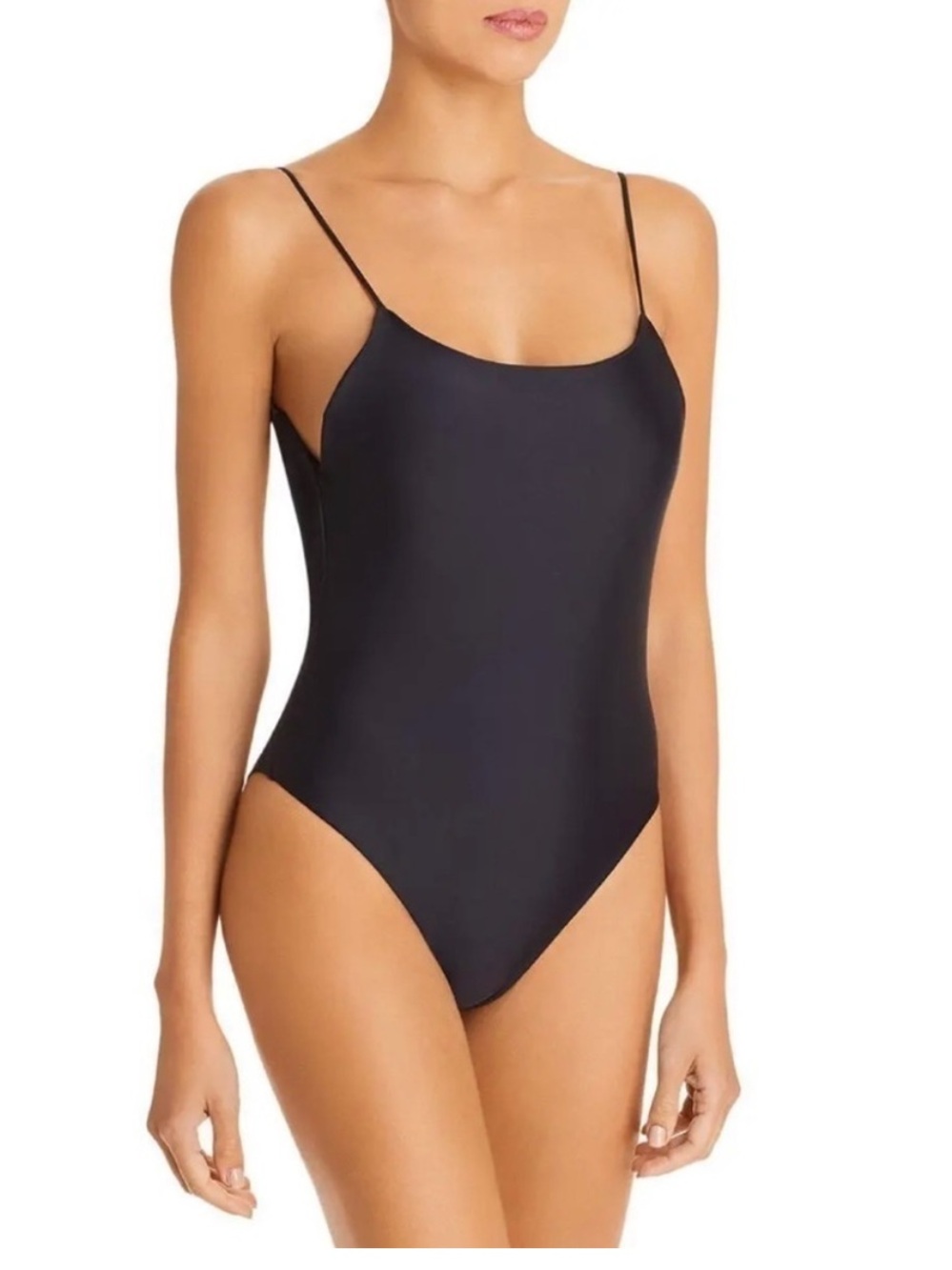 NWT | JADE SWIM Classic Black One-Piece Swimsuit with Thin Strap